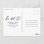 彼が撮影モダン卒業 ポストカード (裏面)