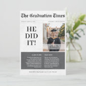 彼が新聞2025年ユニーク卒業写真を撮った 招待状 (スタンド正面)