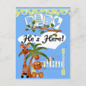 彼が来た男の子の到着カードとポストカード 案内ポストカード (正面)