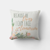 彼が枕住んでいるのでイースターキリスト教の聖なる書物、経典 クッション (正面)