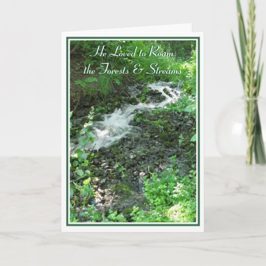 彼が森の男の人の共感カードをローミングするのが大好き カード (正面)