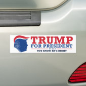 彼が正しいのは知っているだろう – ReTrumplican.png バンパーステッカー (車上)