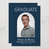 彼が海軍卒業写真を撮った 招待状 (正面/裏面)