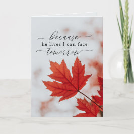 彼が生きているから明日の賛美歌は顔できる カード