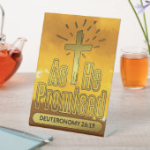 彼が申命記を約束したように旧約聖書26:19 台座サイン (インサイチュ)