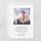 彼が白いアーチ卒業発表をした 招待状 (裏面)