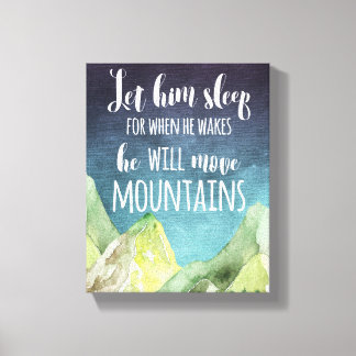 彼が目を覚ますと彼を眠らせなさいキャンバスプリント キャンバスプリント
