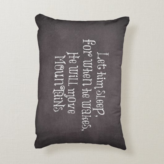 彼が目覚めた時に彼を寝かせなさい引用文 アクセントクッション (裏面(縦))