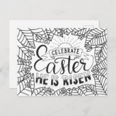 彼が祝上昇しているイースター ポストカード (正面/裏面)