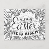 彼が祝上昇しているイースター ポストカード (正面)