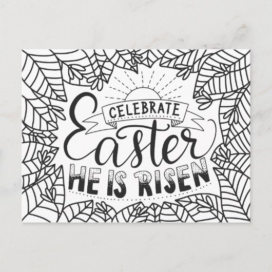 彼が祝上昇しているイースター ポストカード (正面)
