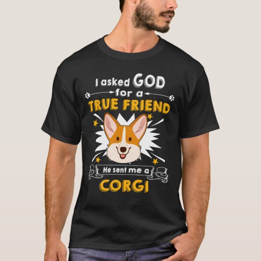 彼が私にコーギーをくれた Tシャツ (正面)