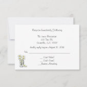 彼が私のウェディングレセプションRSVPを愛する 招待状 (裏面)