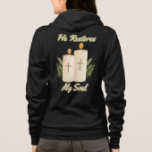 彼が私のソウルバイブル引用文フルジップの女性を復元 パーカ (裏面)