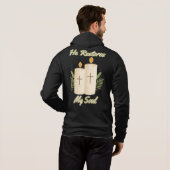 彼が私のソウルバイブル引用文フルジップメンズを復元 パーカ (裏面フル)