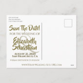 彼が私のハート結婚式を盗んだ日付はがきを保存 シーズンポストカード (裏面)