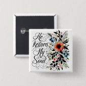 彼が私のフローラを回復する 缶バッジ (正面&裏面)