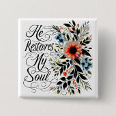 彼が私のフローラを回復する 缶バッジ (正面)