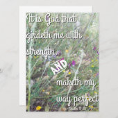 彼が私の道を完璧にする – 聖なる書物、 経典アートカード 招待状 (正面/裏面)