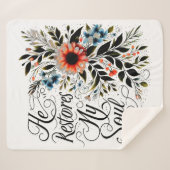 彼が私の魂のフローラを回復する シェルパブランケット (正面(横))