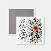 彼が私の魂のフローラを回復する マグネット (正面/裏面)