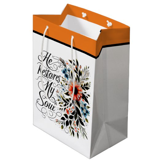 彼が私の魂のフローラを回復する ミディアムペーパーバッグ (裏面アングル)