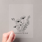 彼が私の魂のミニマルデザインを回復 アクリル招待状 (インサイチュ (ポータブル))