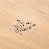 彼が私の魂のミニマルデザインを回復 アクリル招待状 (レイダウン)