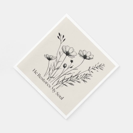 彼が私の魂のミニマルデザインを回復 スタンダードランチョンナプキン (角)