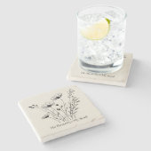 彼が私の魂のミニマルデザインを回復 ストーンコースター (横)