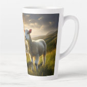 彼が私の魂の子羊を修復する カフェラテマグ (右)