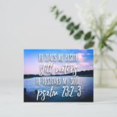 彼が私の魂の聖書の聖句を復元する水 ポストカード (スタンド正面)