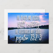 彼が私の魂の聖書の聖句を復元する水 ポストカード (正面/裏面)