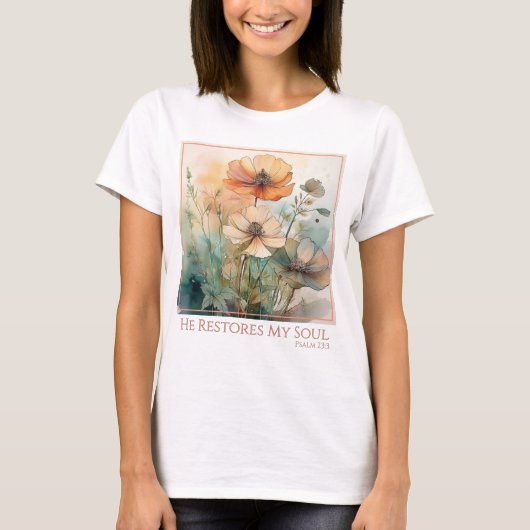 彼が私の魂のTシャツを復元する Tシャツ (正面)