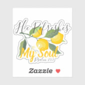 彼が私の魂をリフレッシュPsalm 23:3ステッカー シール (シート)