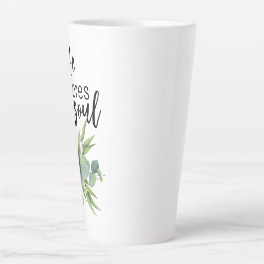 彼が私の魂を回復する カフェラテマグ (正面)