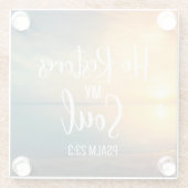 彼が私の魂を回復する ガラスコースター (裏面)