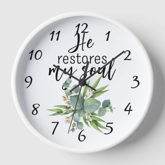 彼が私の魂を回復する 壁時計 (正面)