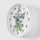 彼が私の魂を回復する 壁時計 (傾斜)