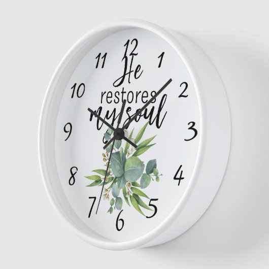 彼が私の魂を回復する 壁時計 (傾斜)