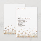 彼が私をドキドキさせる ミニマルなブライズシャワー 招待状 (正面/裏面)