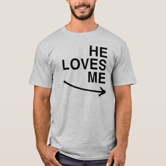 彼が私を愛してる(そう).png Tシャツ (正面)