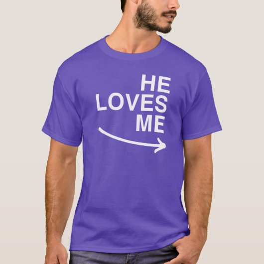 彼が私を愛してる(右)-.png Tシャツ (正面)
