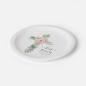 彼が緑の水の色を復活した復活祭 ペーパープレート (アングル)