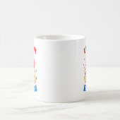 彼が花火を鳴らすのが好き 7月4日 ジョークTシャツ コーヒーマグカップ (中央)