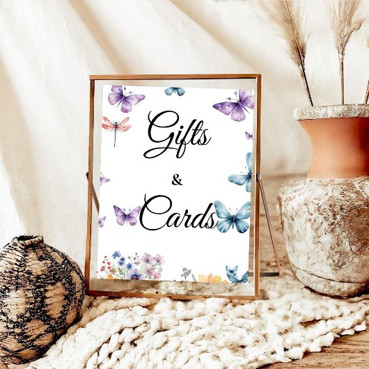 彼が蝶与えブライダルシャワーギフト&カード ポスター