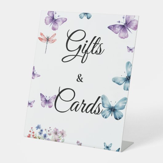 彼が蝶与えブライダルシャワーギフト&カード 台座サイン (正面)