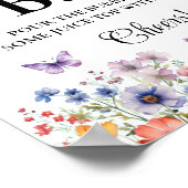 彼が蝶与えブライダルシャワーミモサバー徴候 ポスター (角)