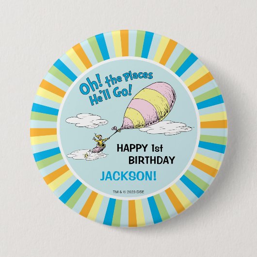 彼が行くすべての場所へ! - 初めての誕生日 缶バッジ (正面)