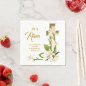 彼が起こったリリー・クロス聖なる書物、 経典 スタンダードカクテルナプキン (インサイチュ)